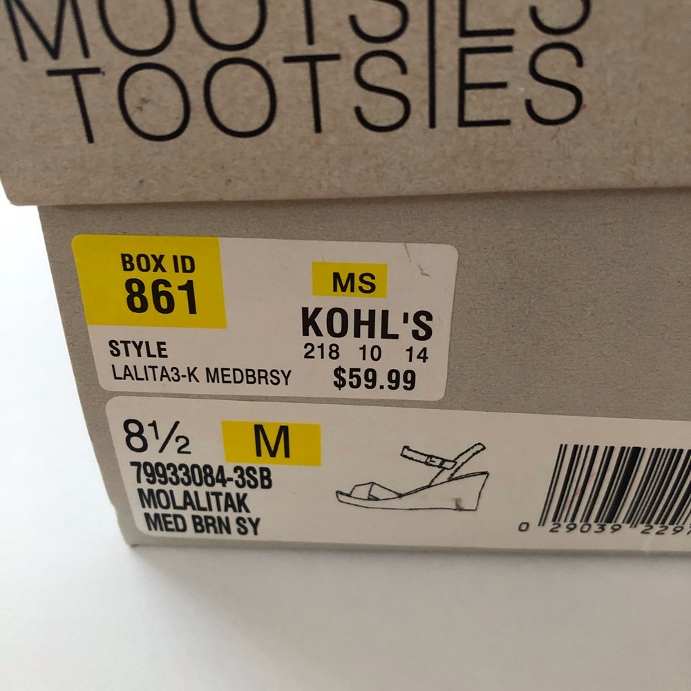 Mootsies Tootsies Reptile Wedge Heels Shoes Sandal - Picture 9 of 9